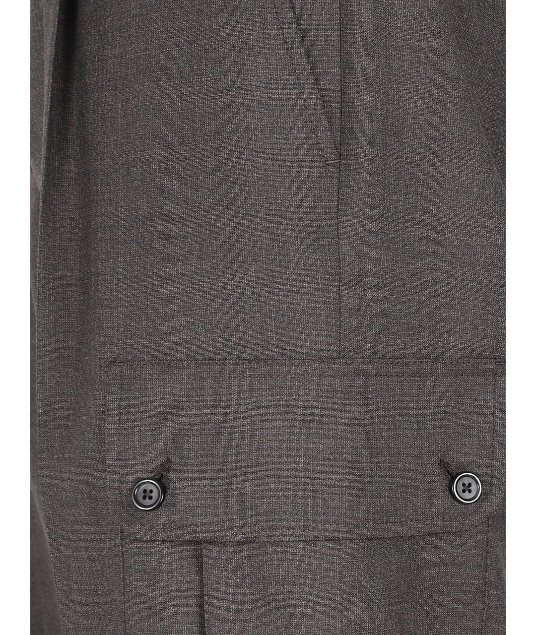 DOLCE&GABBANA Серые шерстяные повседневные брюки, фото 2