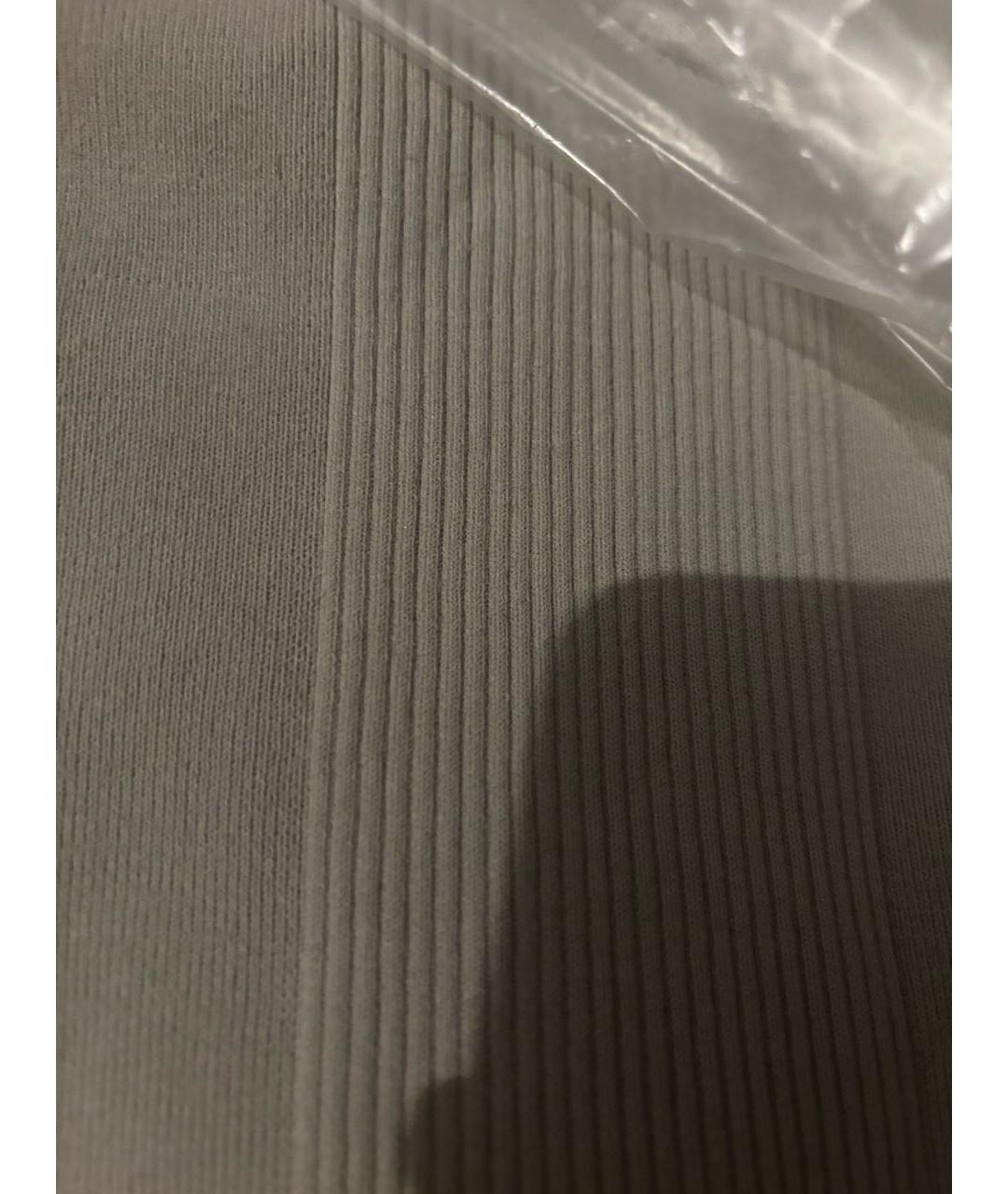 CHANEL Серая хлопко-эластановая футболка, фото 4