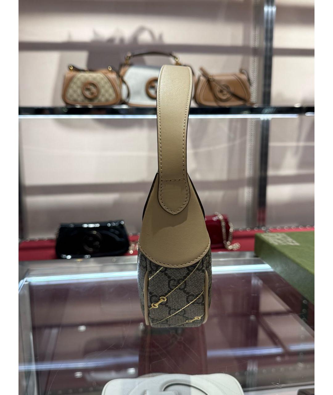 GUCCI Бежевая сумка с короткими ручками, фото 5