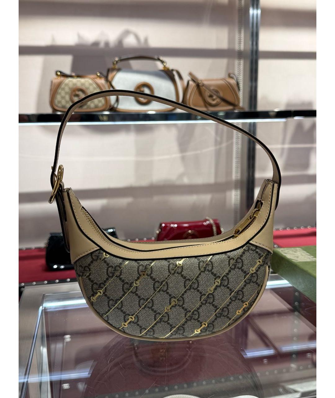 GUCCI Бежевая сумка с короткими ручками, фото 2