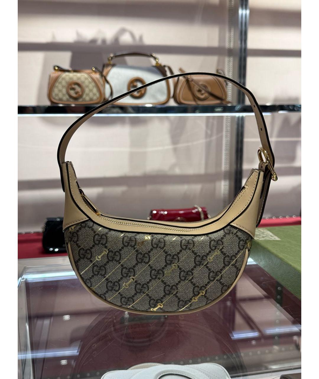 GUCCI Бежевая сумка с короткими ручками, фото 4