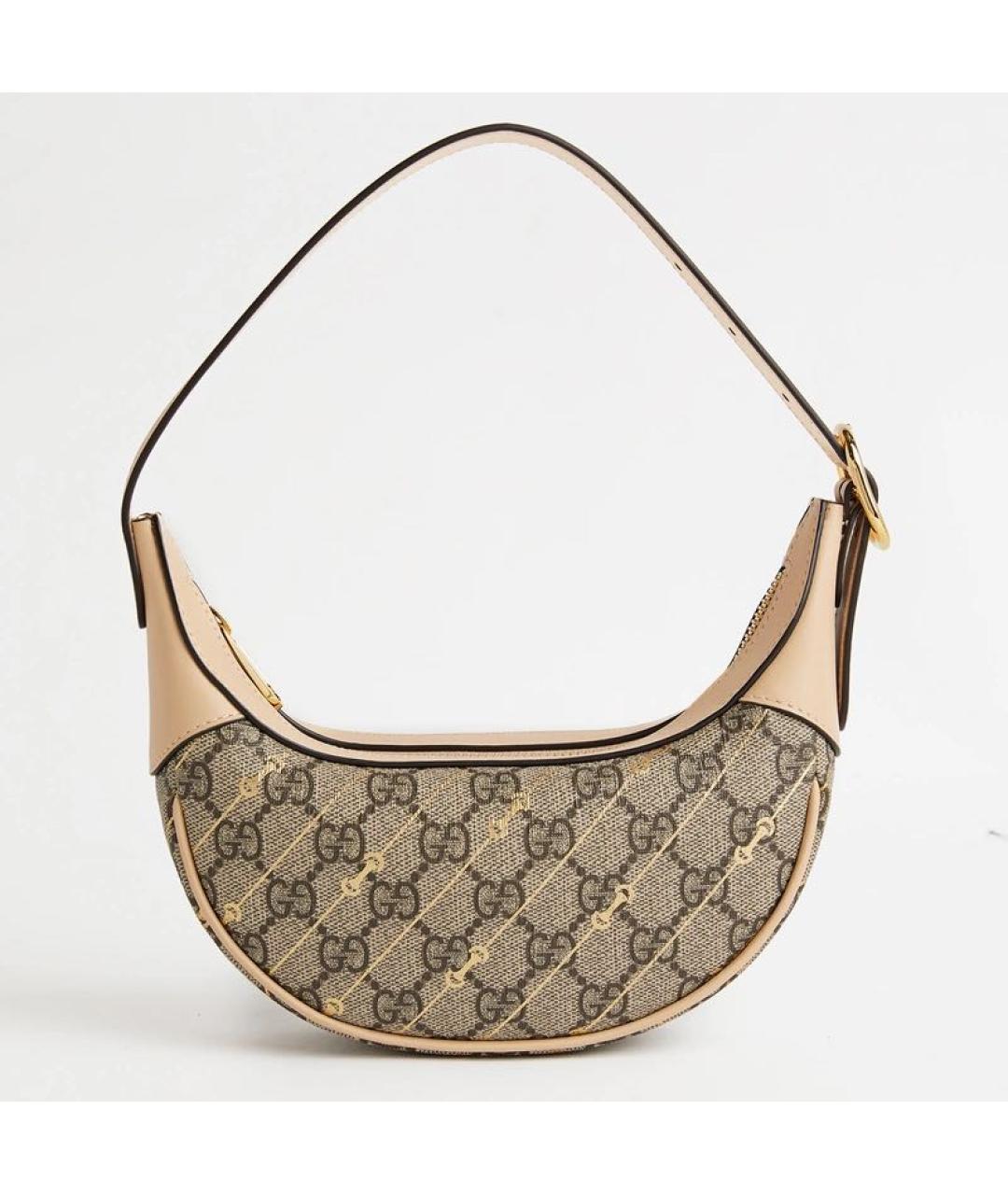 GUCCI Бежевая сумка с короткими ручками, фото 7