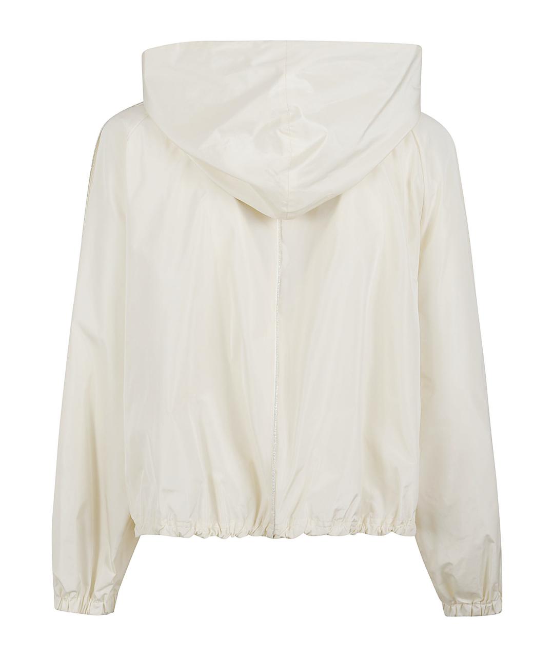 FABIANA FILIPPI Белая полиэстеровая куртка, фото 3