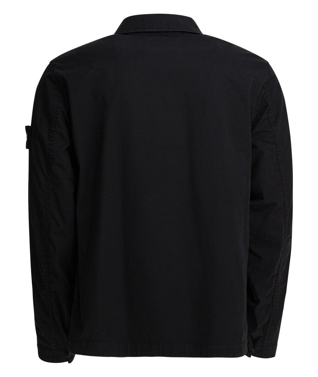 STONE ISLAND Черная хлопковая куртка, фото 2
