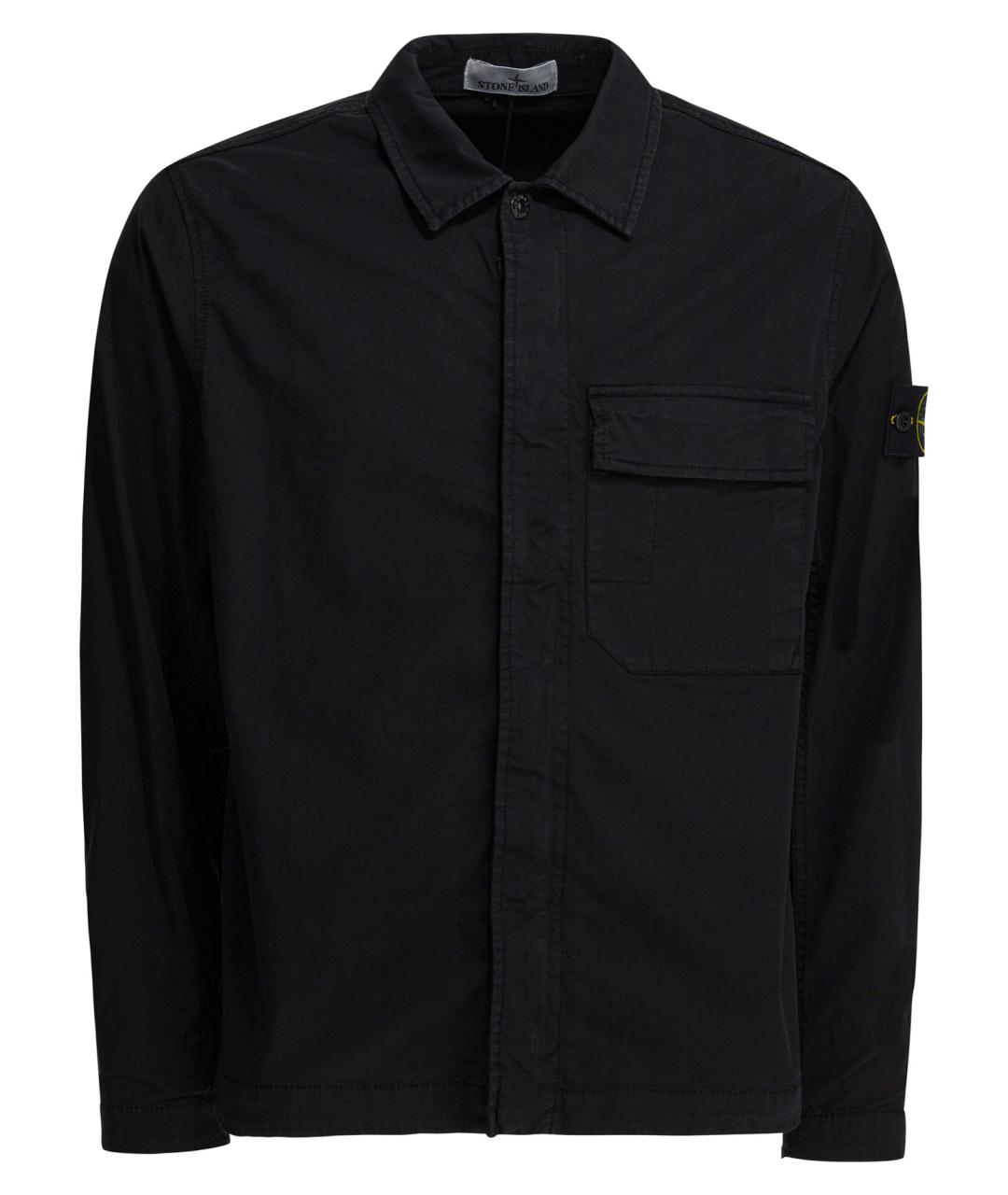 STONE ISLAND Черная хлопковая куртка, фото 1