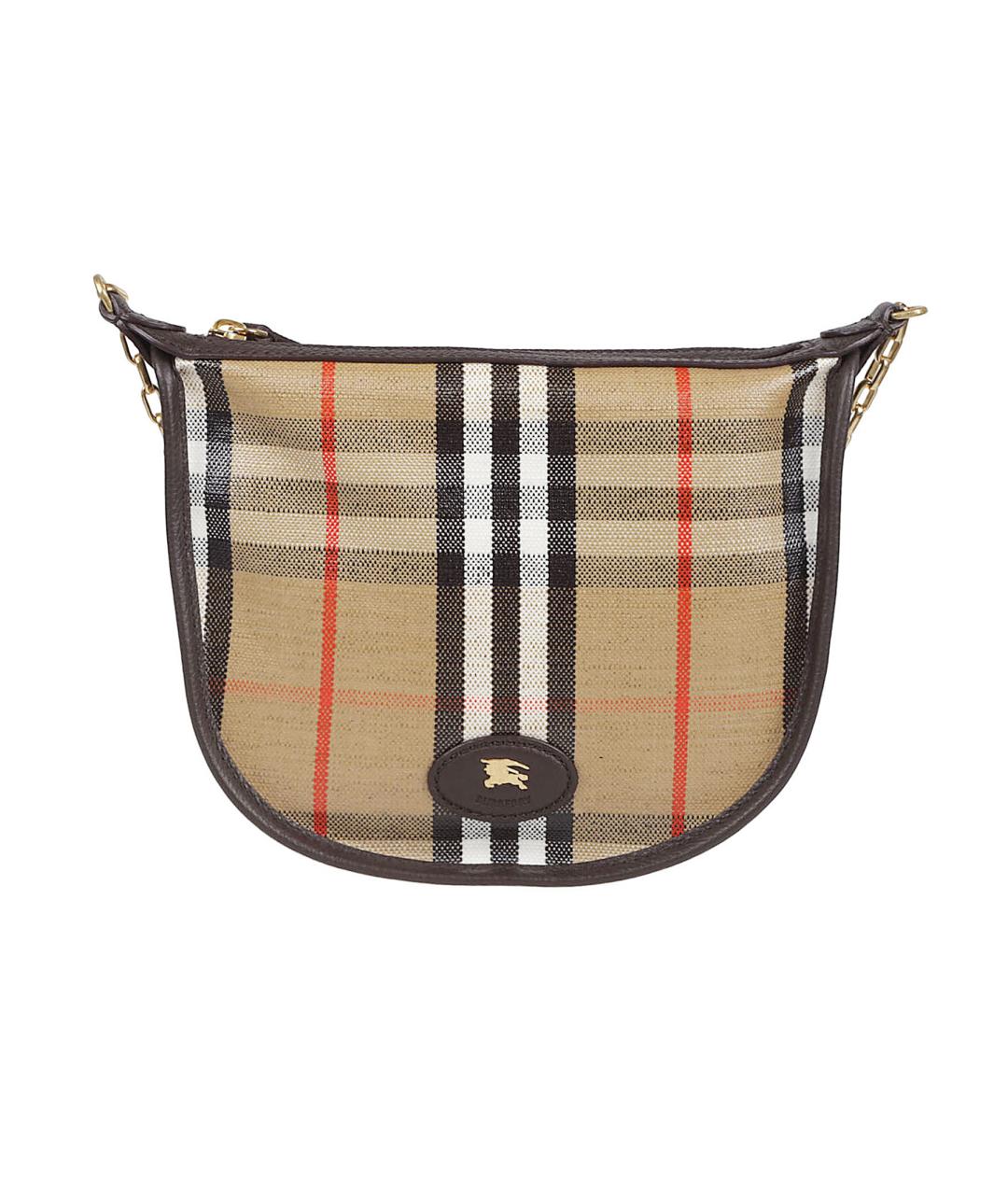 BURBERRY Бежевая хлопковая сумка через плечо, фото 1