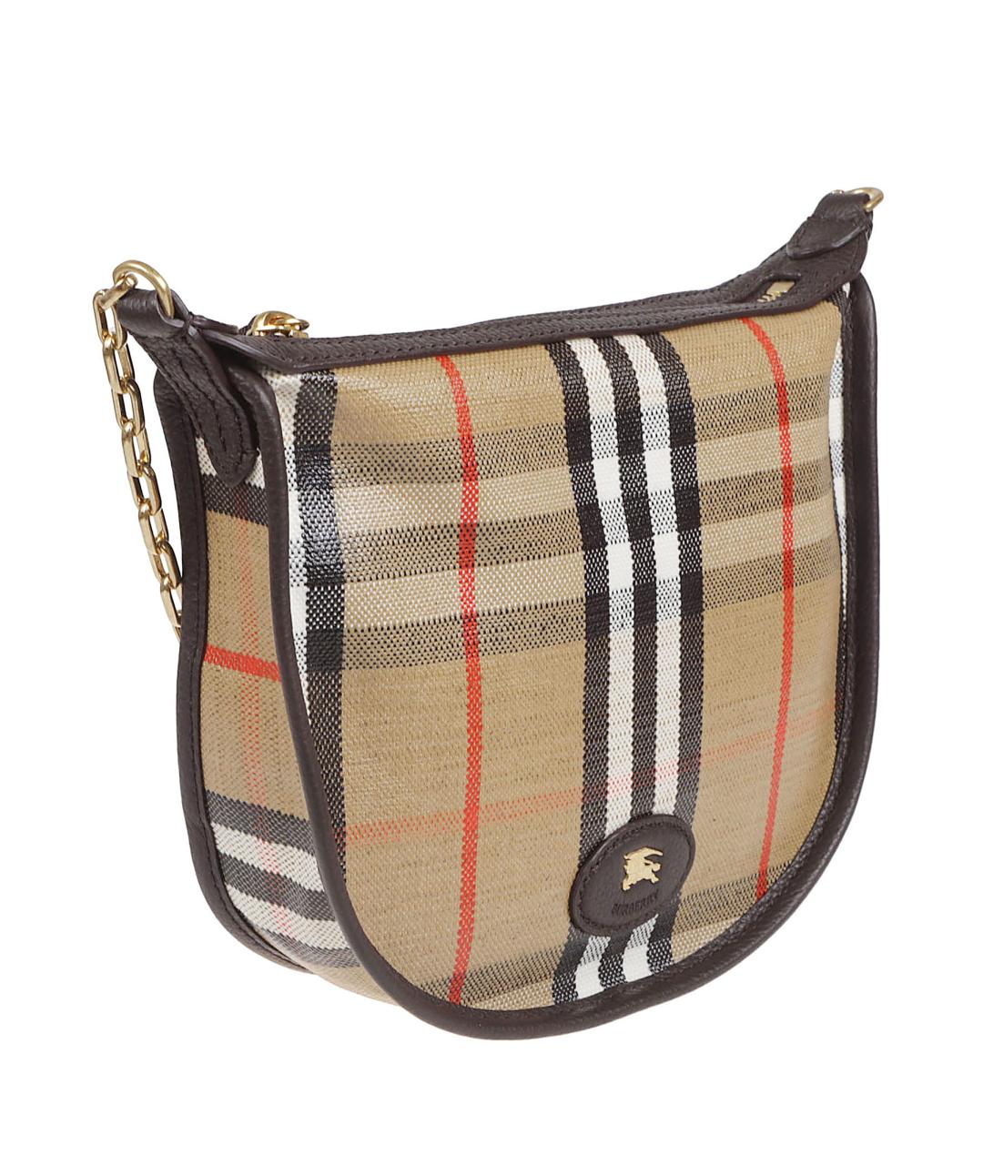 BURBERRY Бежевая хлопковая сумка через плечо, фото 3