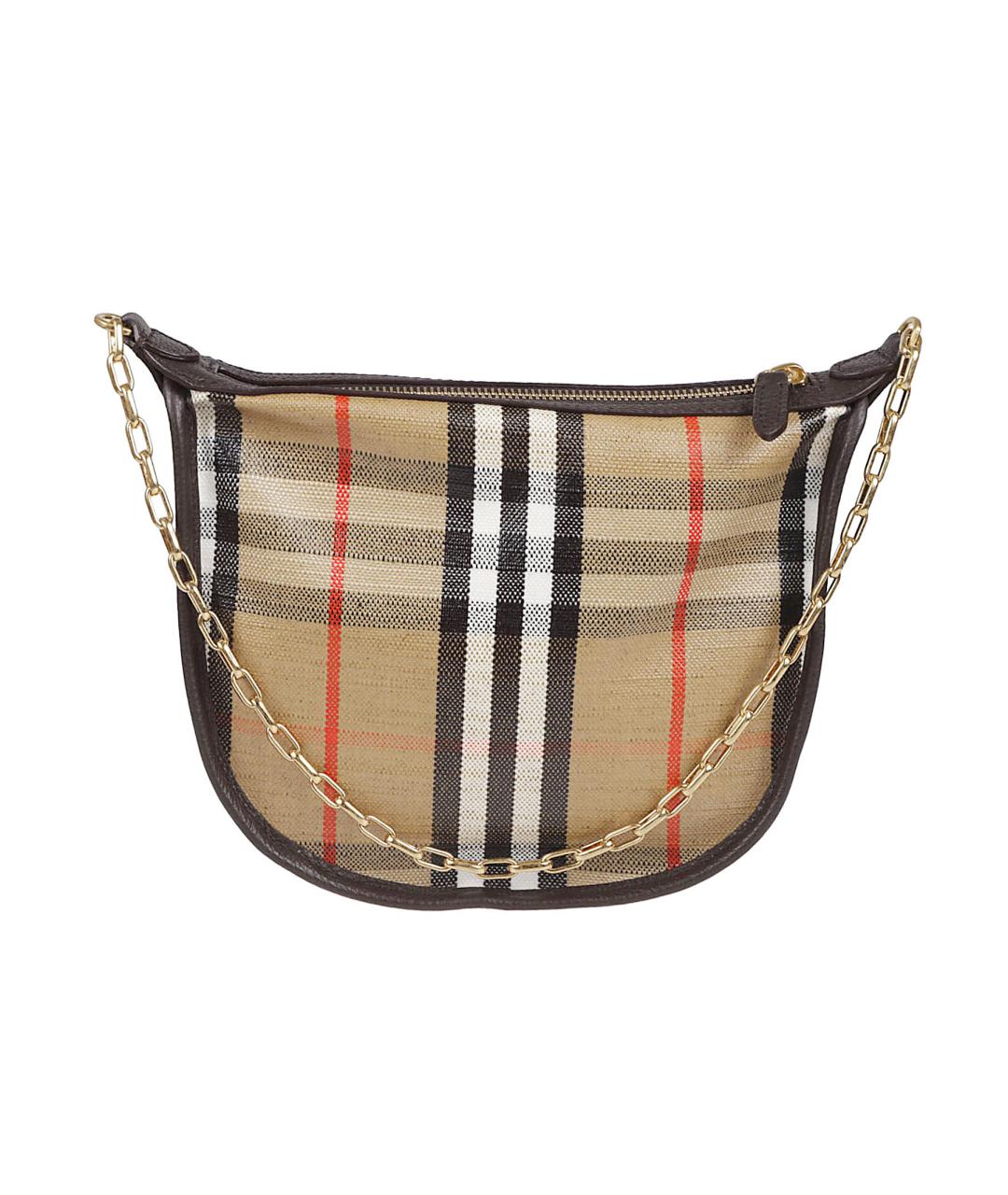 BURBERRY Бежевая хлопковая сумка через плечо, фото 2