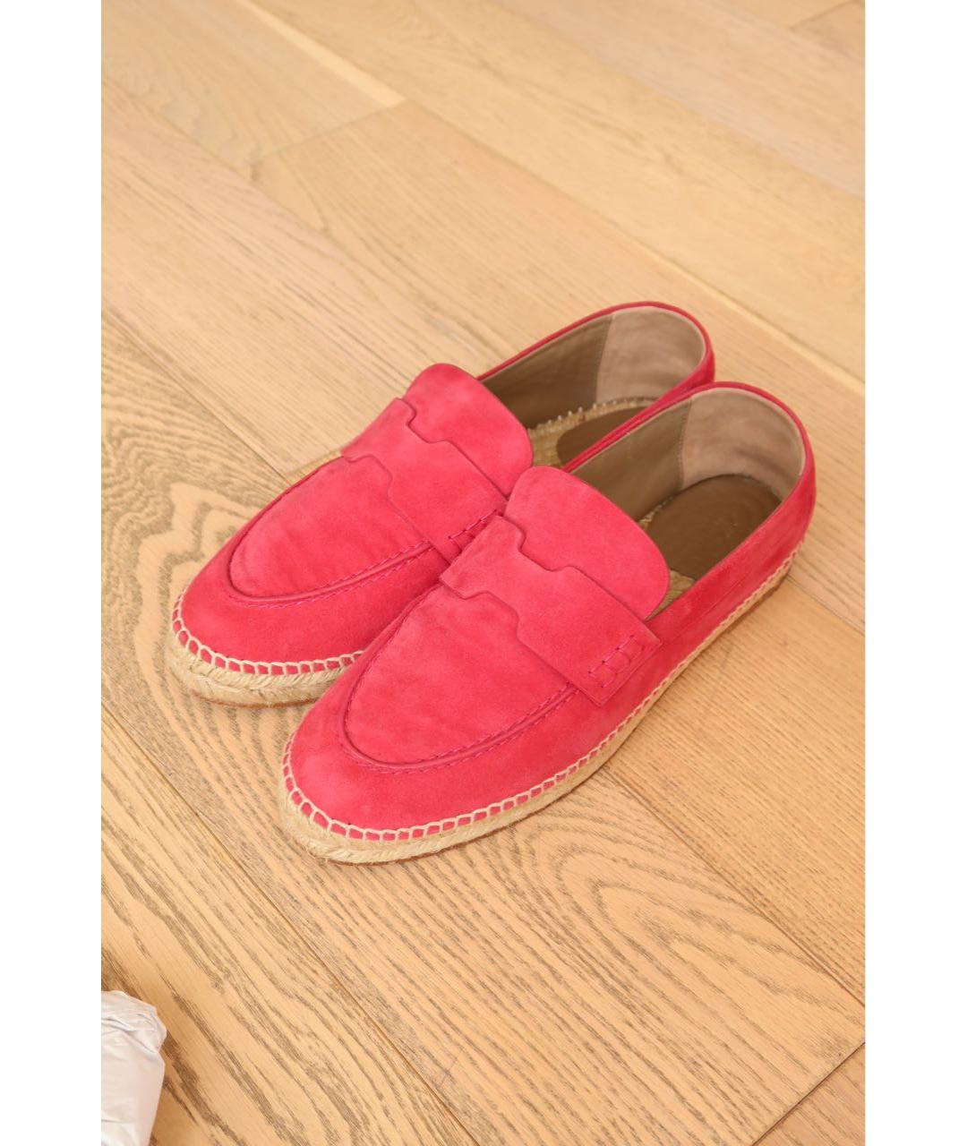 HERMES Фуксия замшевые эспадрильи, фото 4