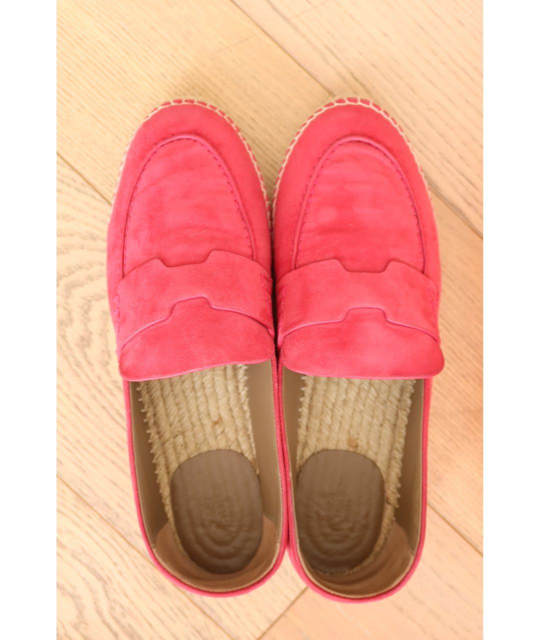 HERMES Фуксия замшевые эспадрильи, фото 5