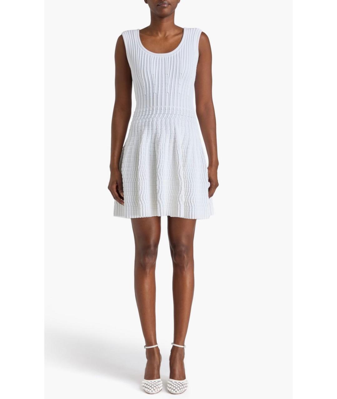 ALAIA Белое вискозное платье, фото 8