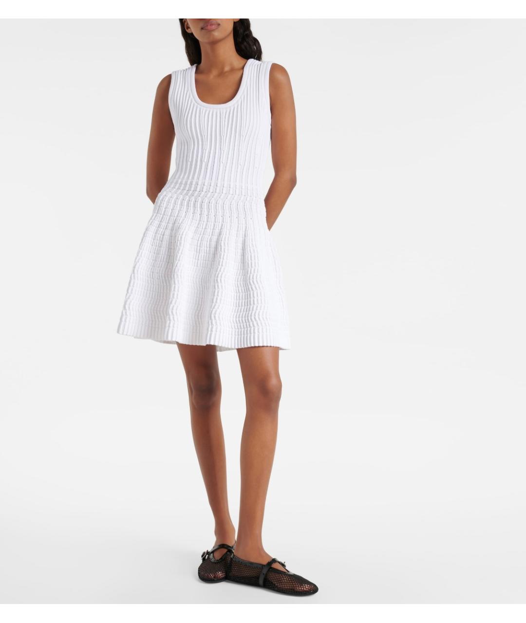 ALAIA Белое вискозное платье, фото 2