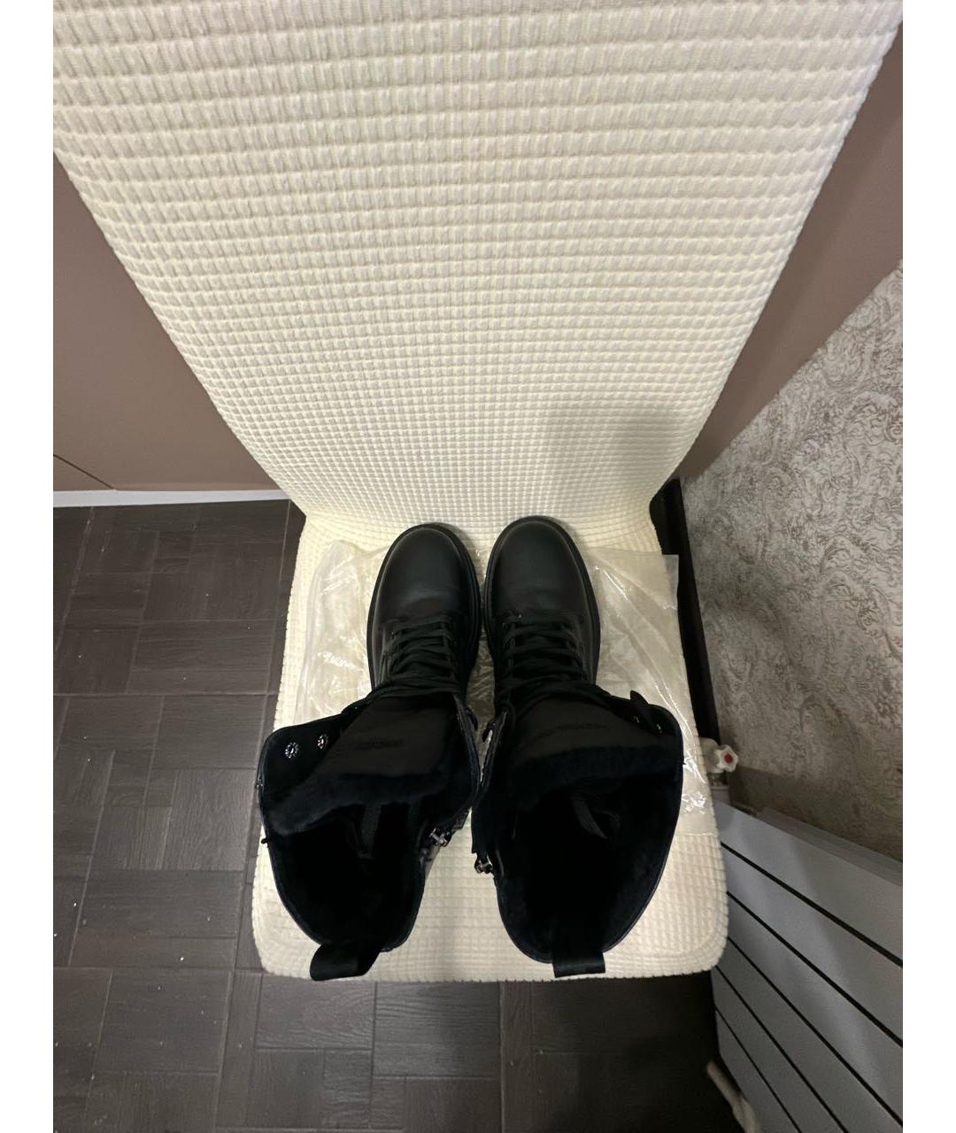 WOOLRICH Черные кожаные ботинки, фото 3