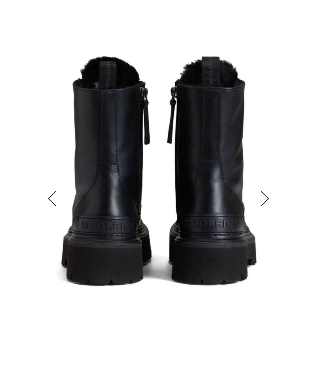 WOOLRICH Черные кожаные ботинки, фото 4