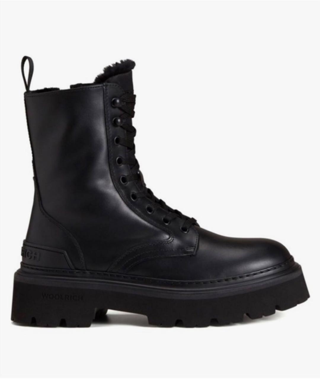 WOOLRICH Черные кожаные ботинки, фото 6
