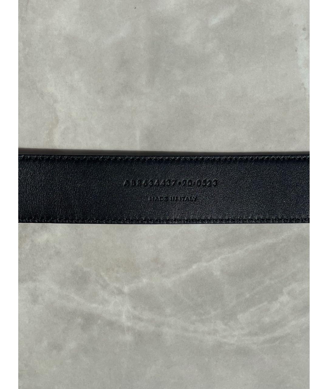 SAINT LAURENT Черный кожаный ремень, фото 5