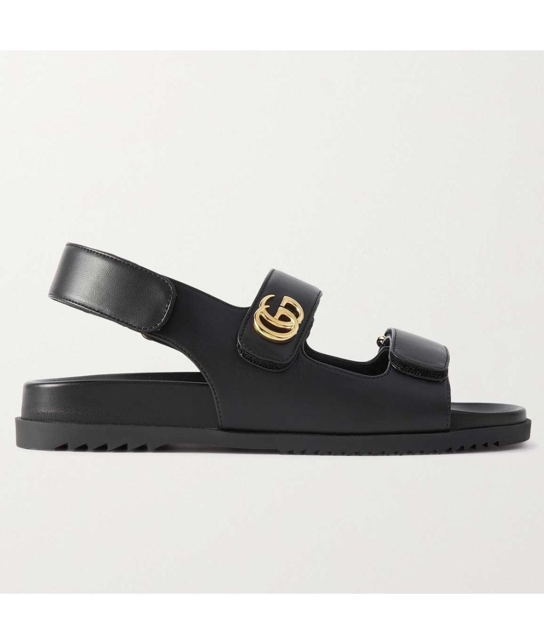 GUCCI Черные кожаные сандалии, фото 7