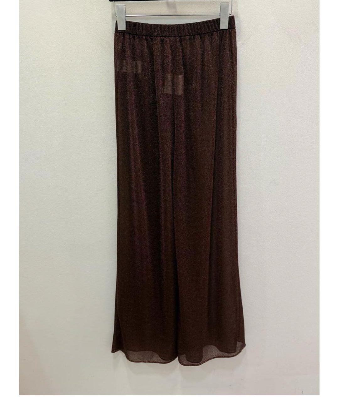 OSEREE Коричневые полиамидовые прямые брюки, фото 2