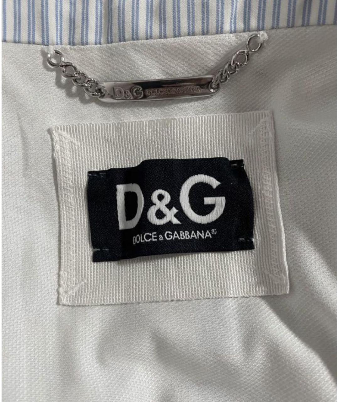 DOLCE&GABBANA Голубой хлопковый пиджак, фото 5