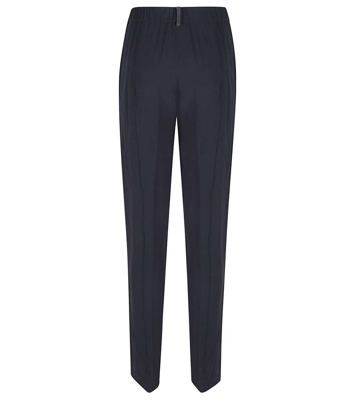 FABIANA FILIPPI Темно-синие вискозные брюки узкие, фото 3