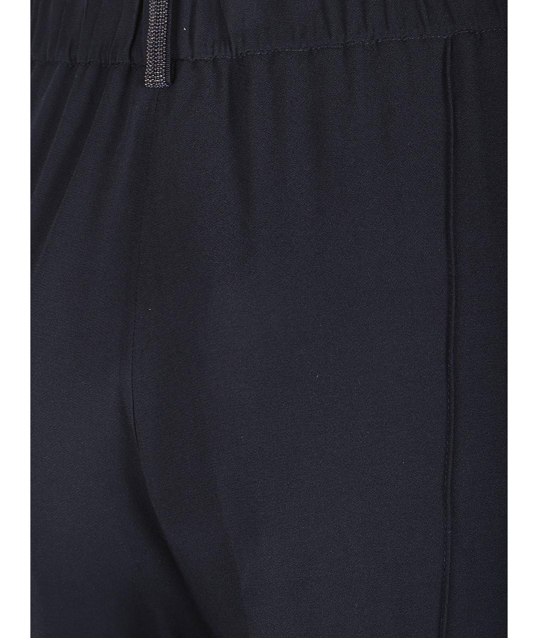 FABIANA FILIPPI Темно-синие вискозные брюки узкие, фото 2