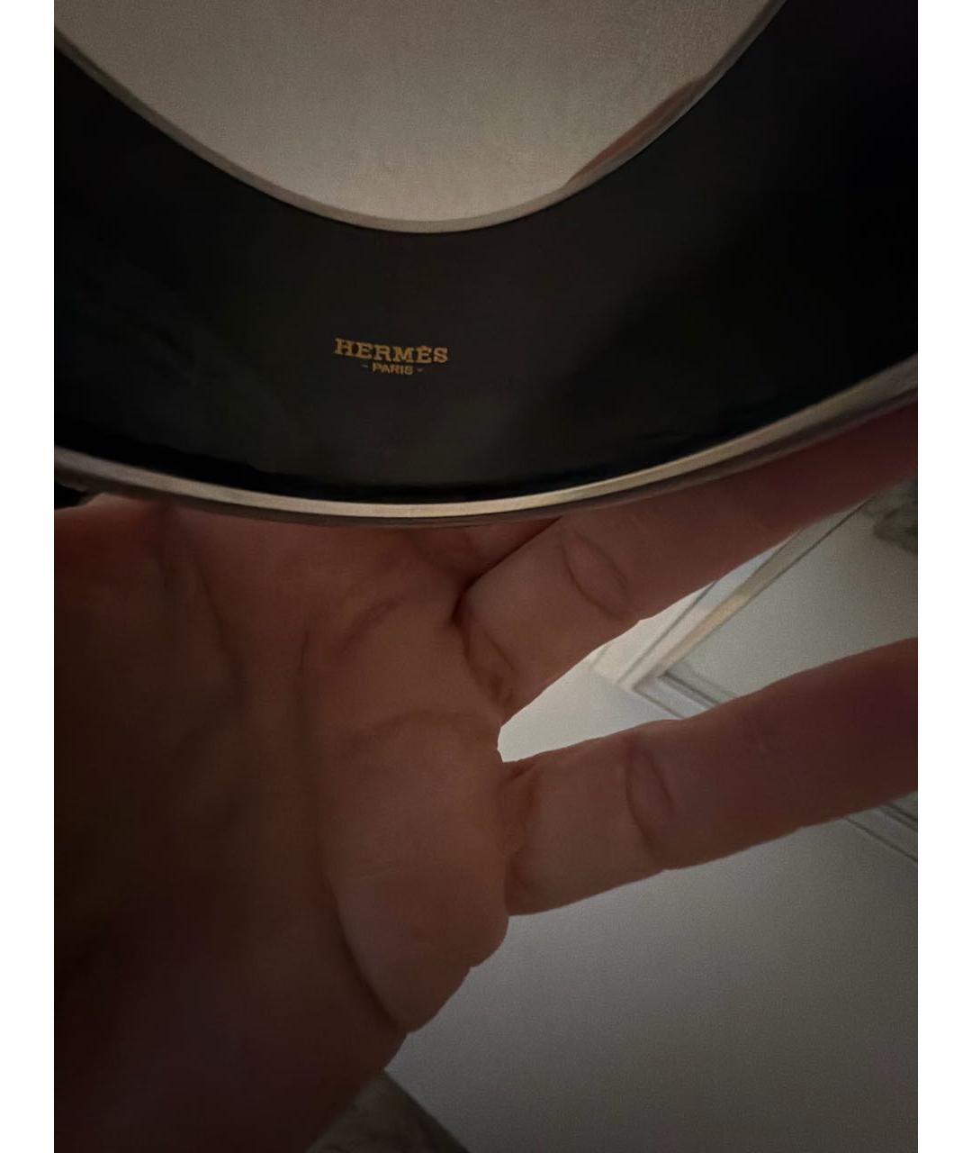 HERMES Серый металлический браслет, фото 3