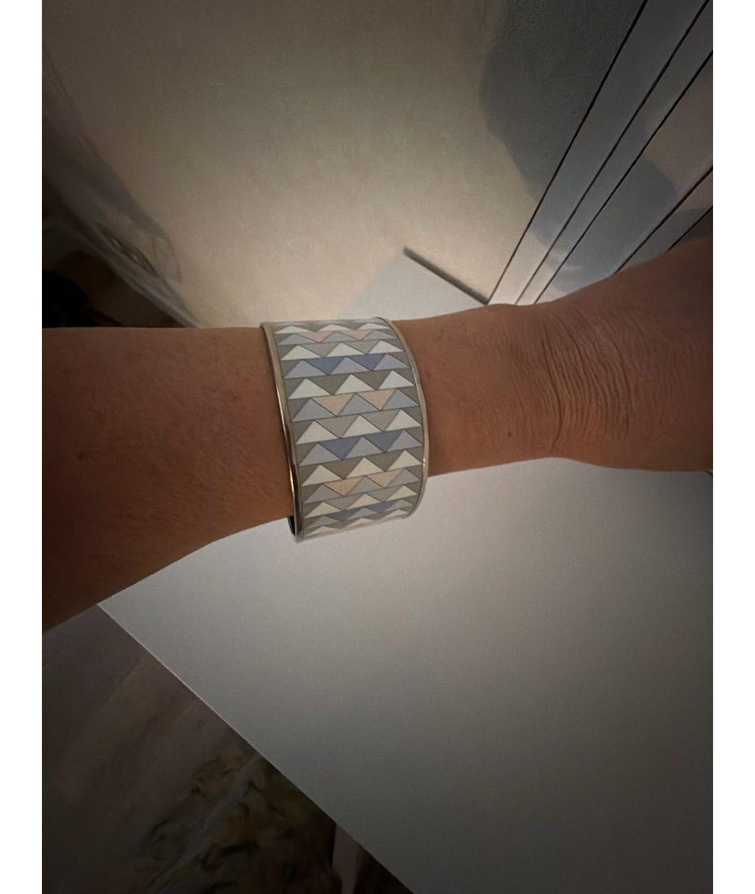 HERMES Серый металлический браслет, фото 4