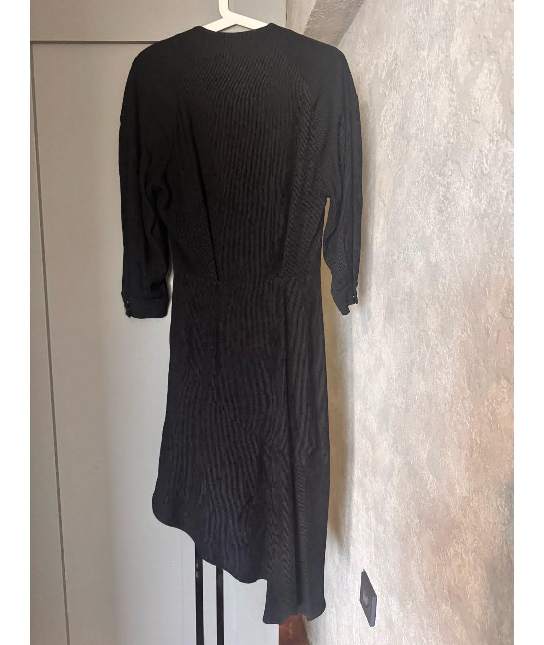 IRO Черное вискозное повседневное платье, фото 6
