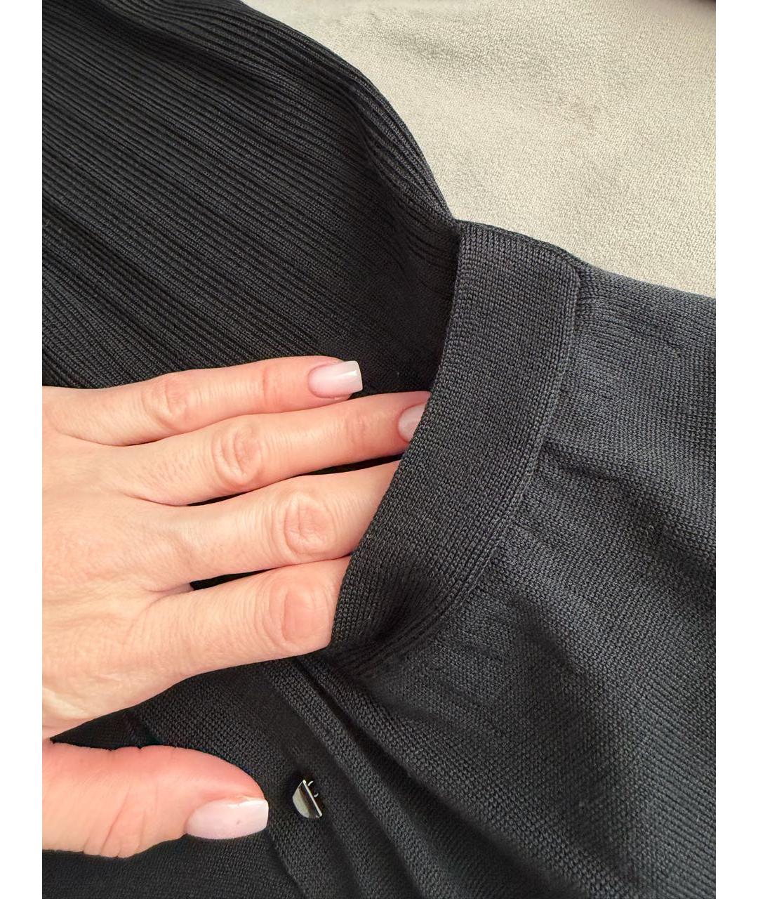 HERMES Черный кардиган, фото 5