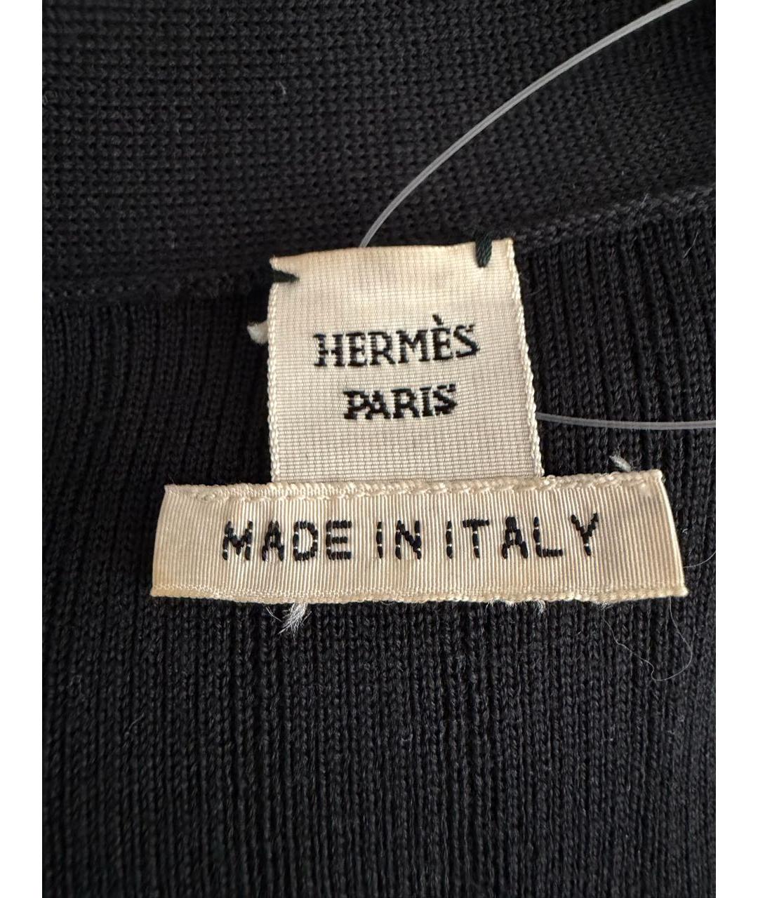 HERMES Черный кардиган, фото 2