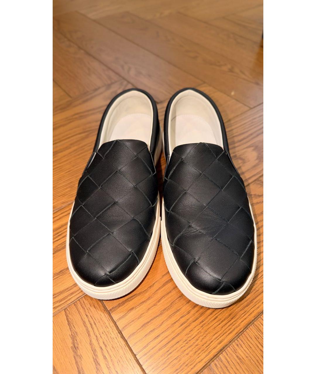 BOTTEGA VENETA Черные кожаные мокасины, фото 2