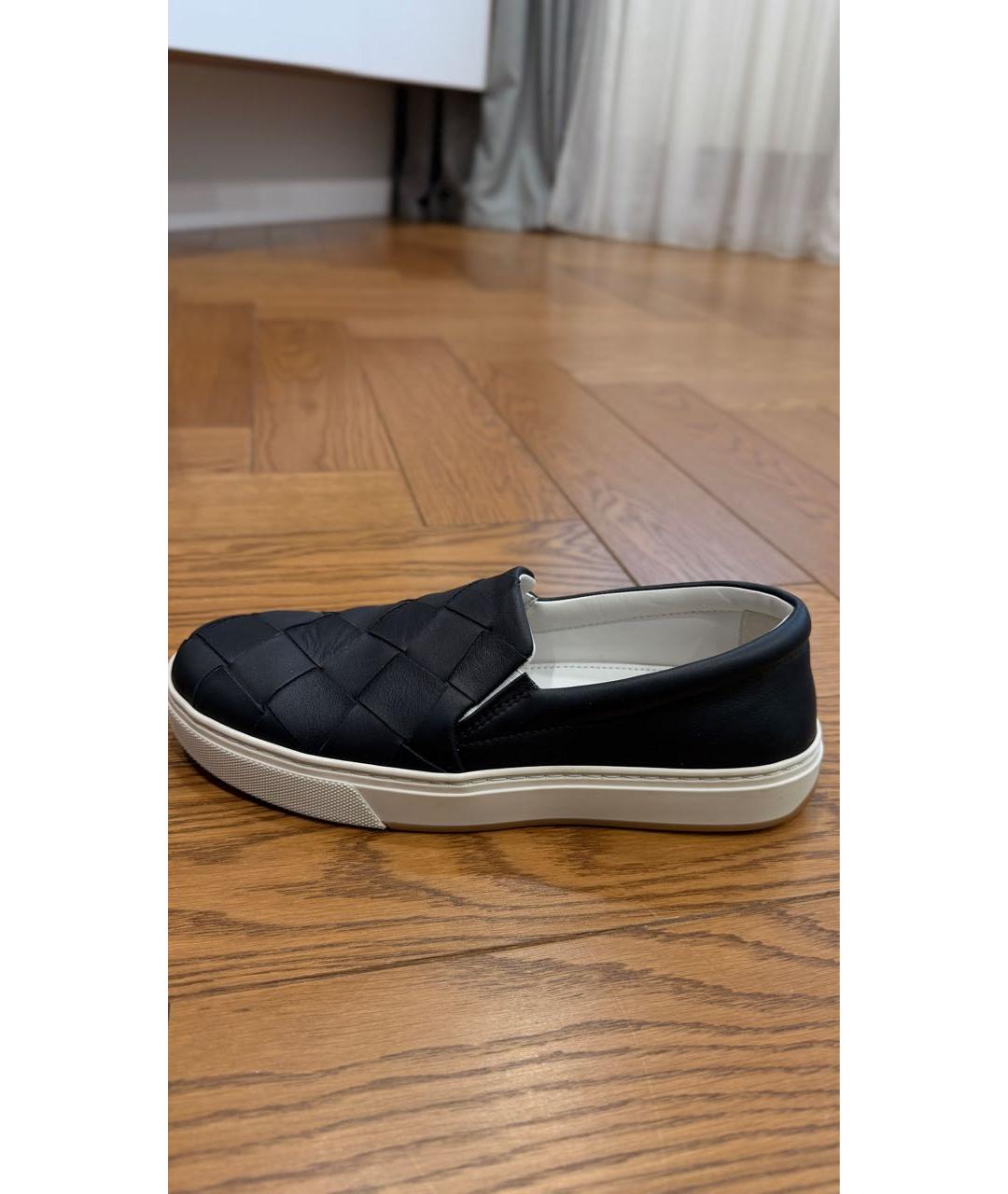 BOTTEGA VENETA Черные кожаные мокасины, фото 7