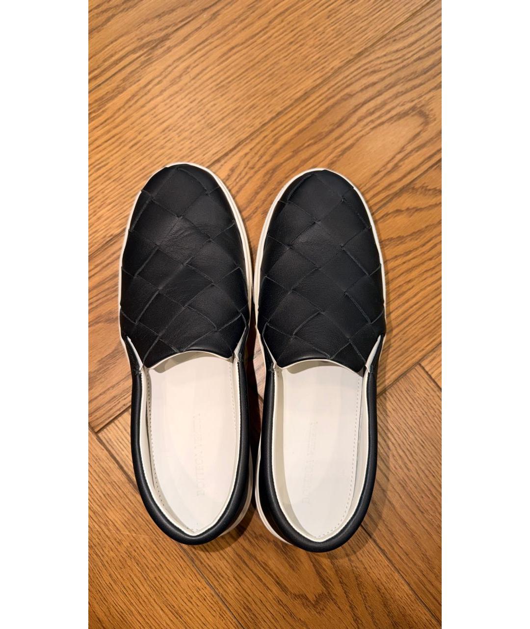 BOTTEGA VENETA Черные кожаные мокасины, фото 3