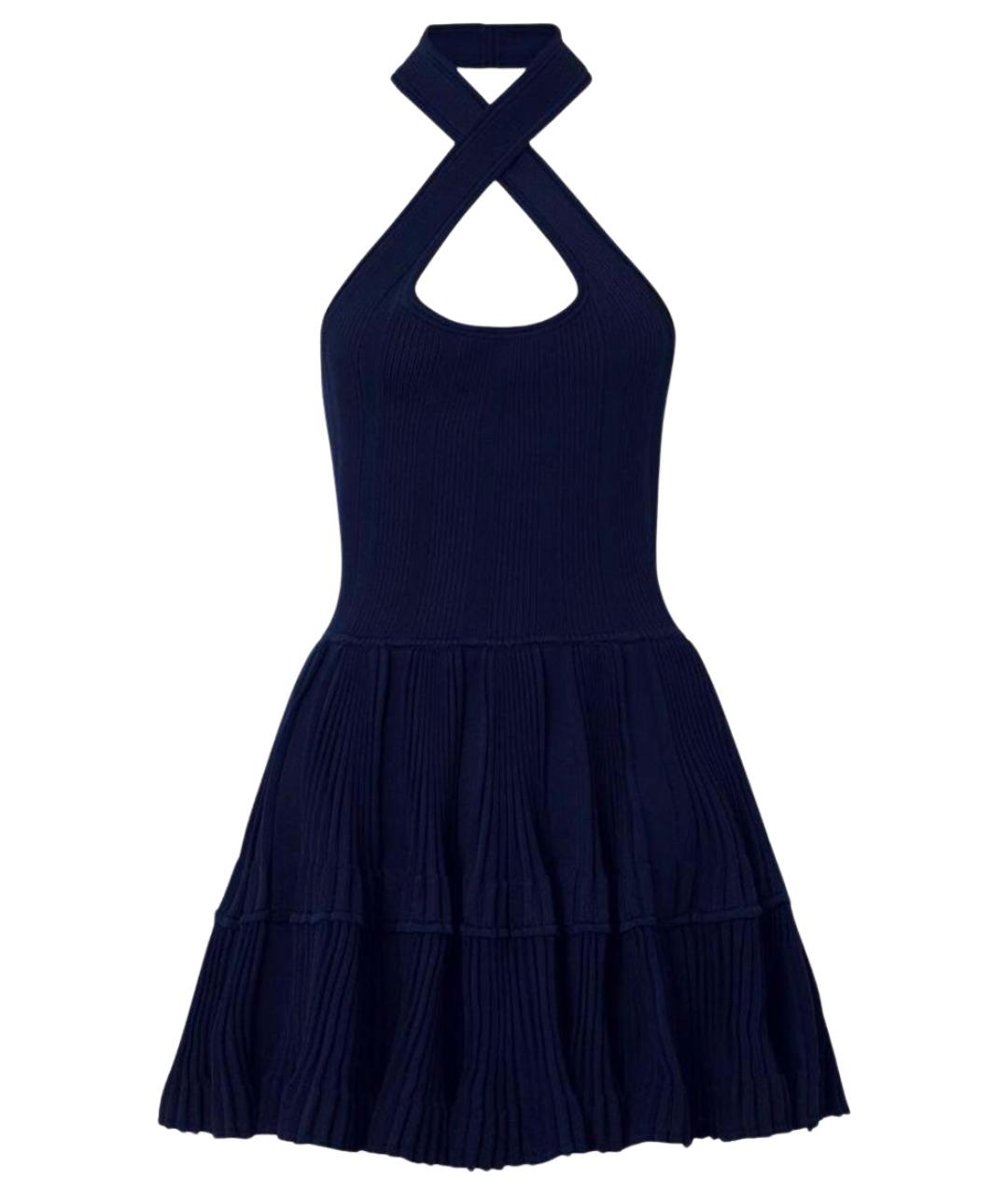 ALAIA Темно-синее полиэстеровое коктейльное платье, фото 1