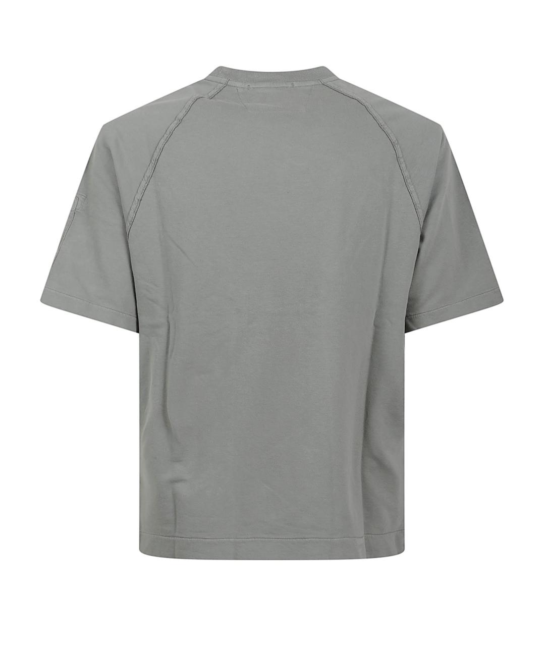 CP COMPANY Серая хлопковая футболка, фото 3