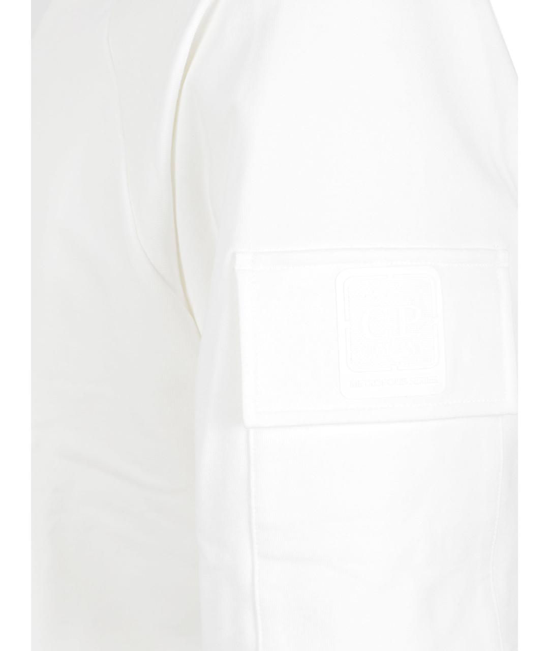 CP COMPANY Белая хлопковая футболка, фото 2