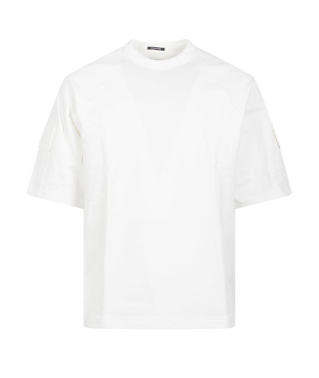 CP COMPANY Белая хлопковая футболка, фото 1