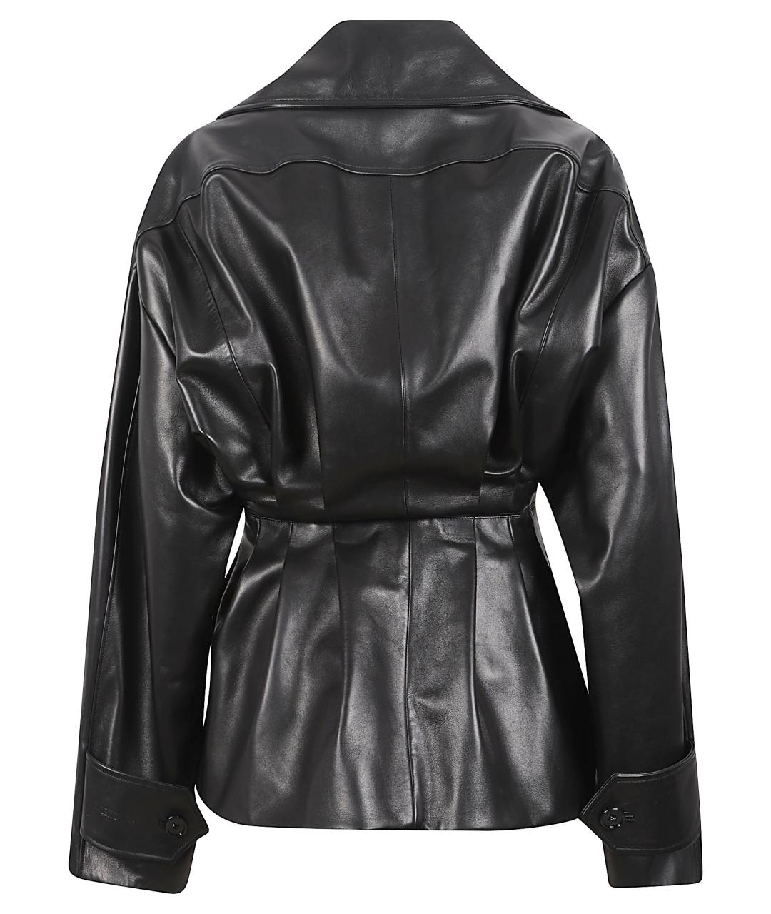 BALENCIAGA Черная кожаная куртка, фото 3