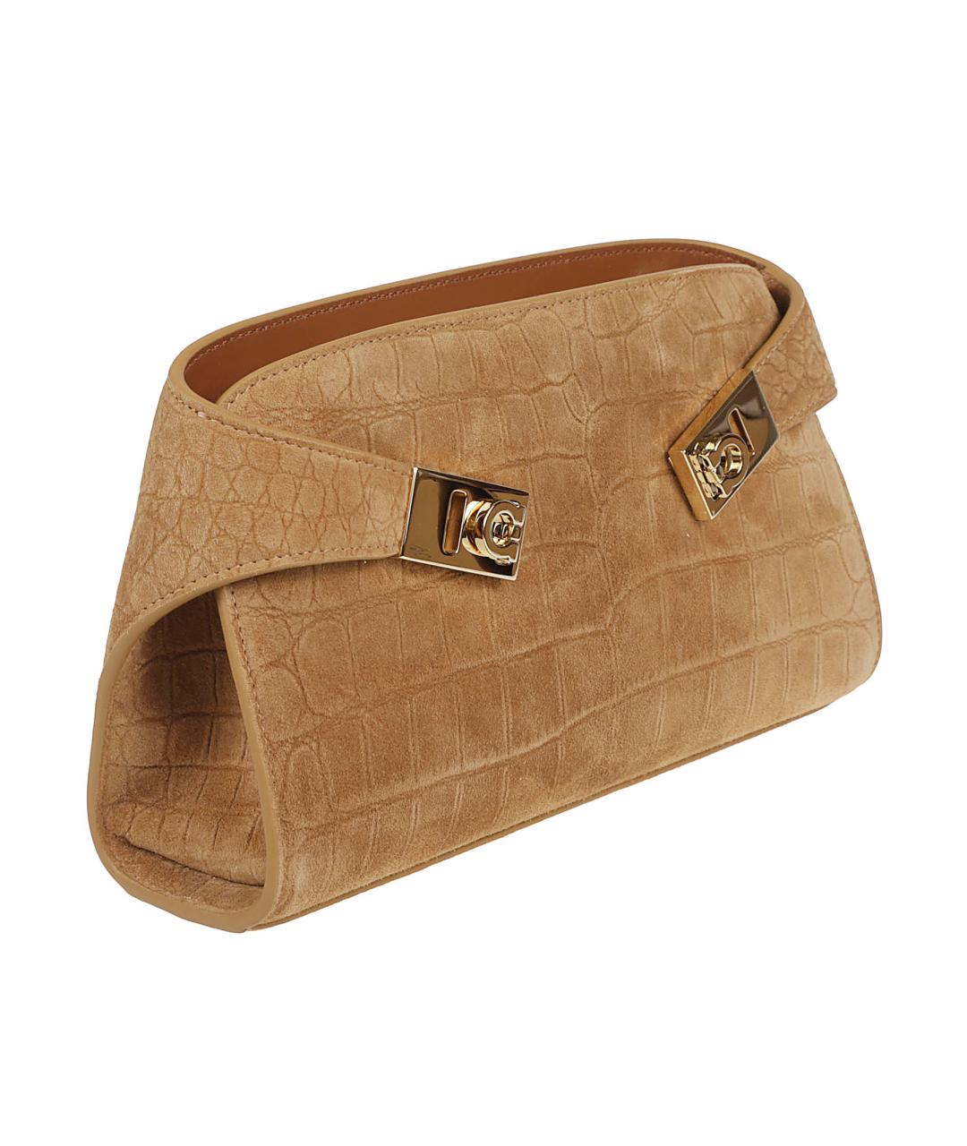 FERRAGAMO Коричневая замшевая сумка через плечо, фото 3