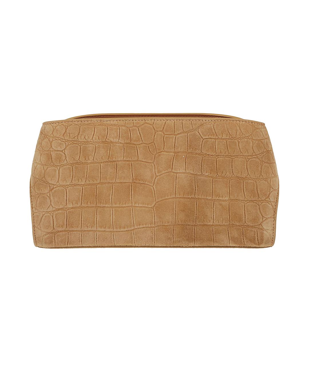 FERRAGAMO Коричневая замшевая сумка через плечо, фото 2