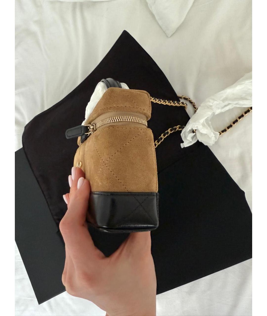 CHANEL Коричневая замшевая сумка через плечо, фото 5