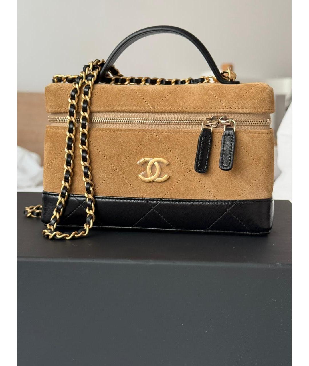 CHANEL Коричневая замшевая сумка через плечо, фото 8