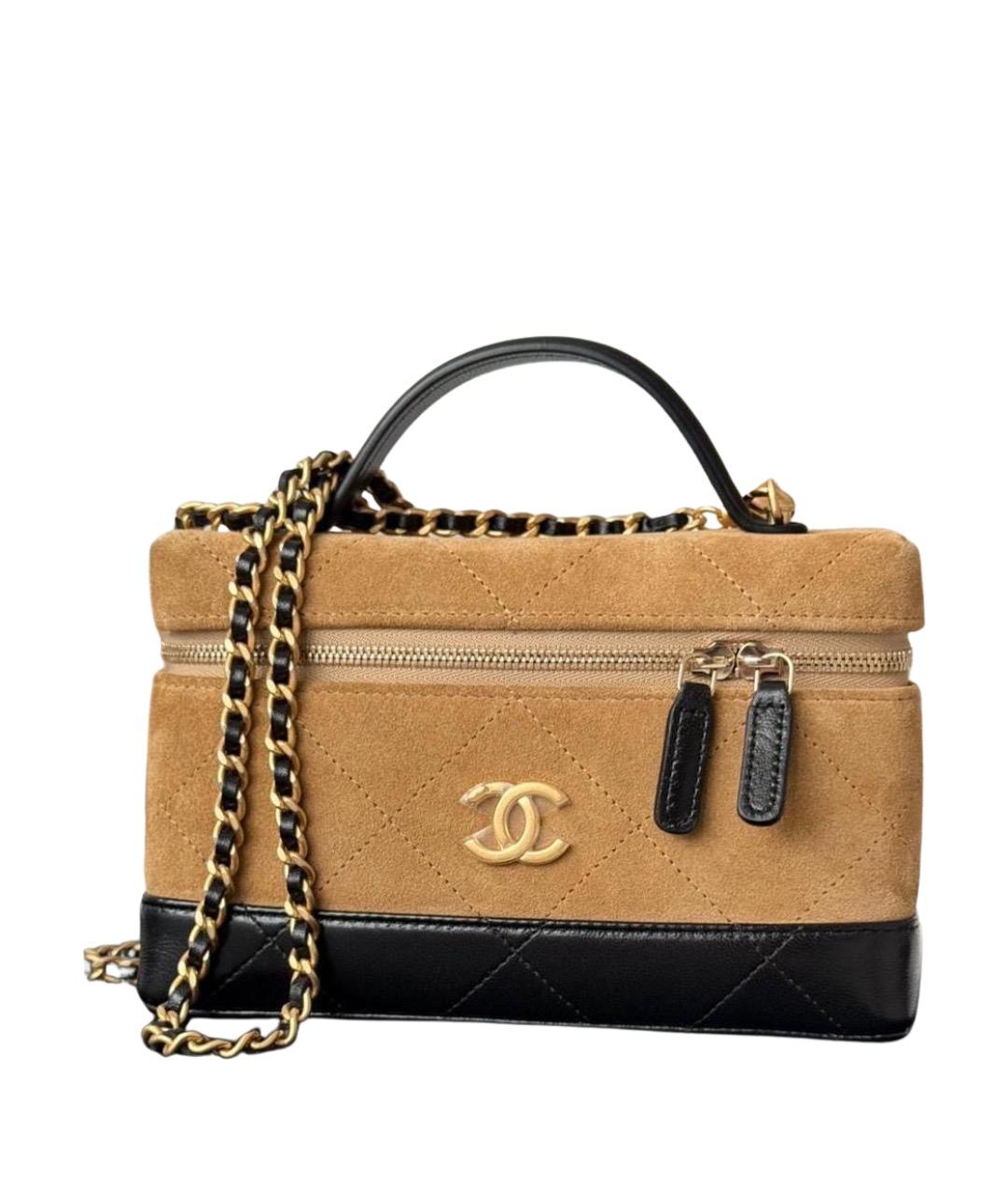 CHANEL Коричневая замшевая сумка через плечо, фото 1