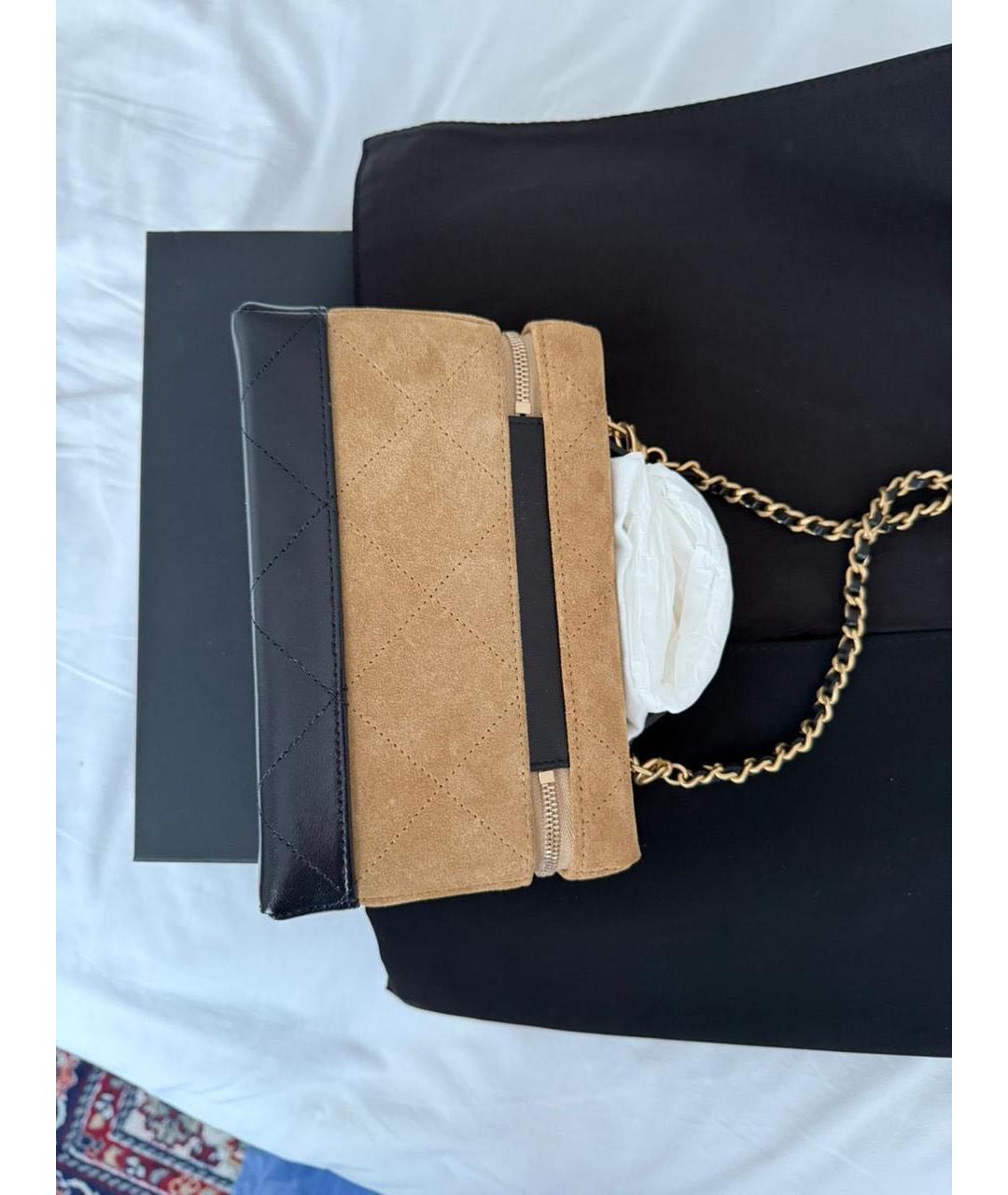 CHANEL Коричневая замшевая сумка через плечо, фото 3