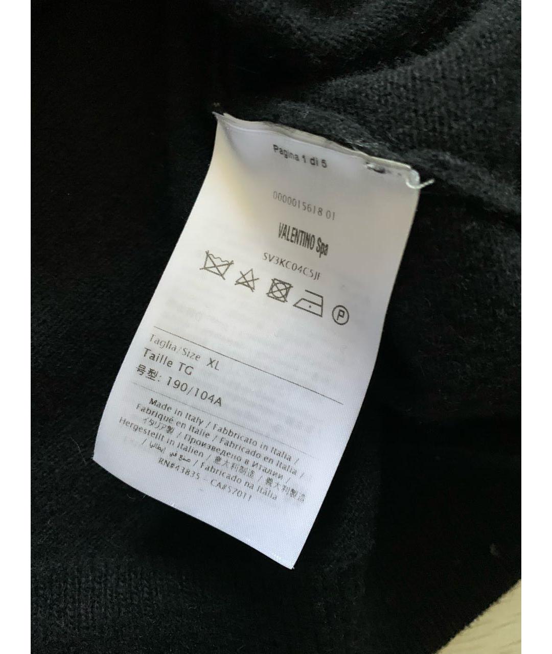 VALENTINO Черный шерстяной джемпер / свитер, фото 6