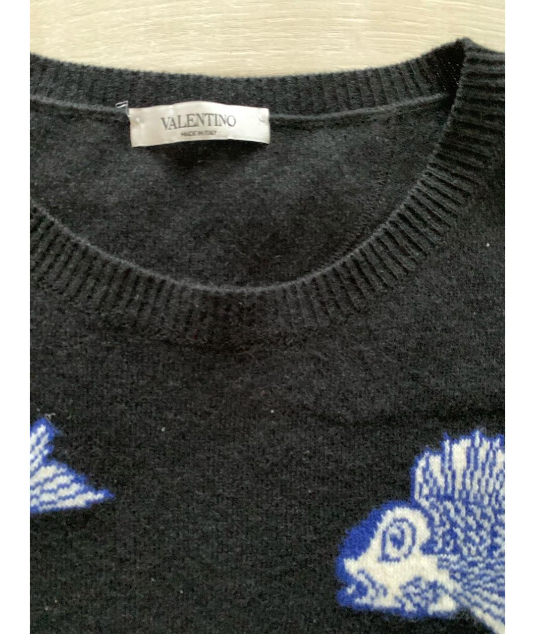 VALENTINO Черный шерстяной джемпер / свитер, фото 3