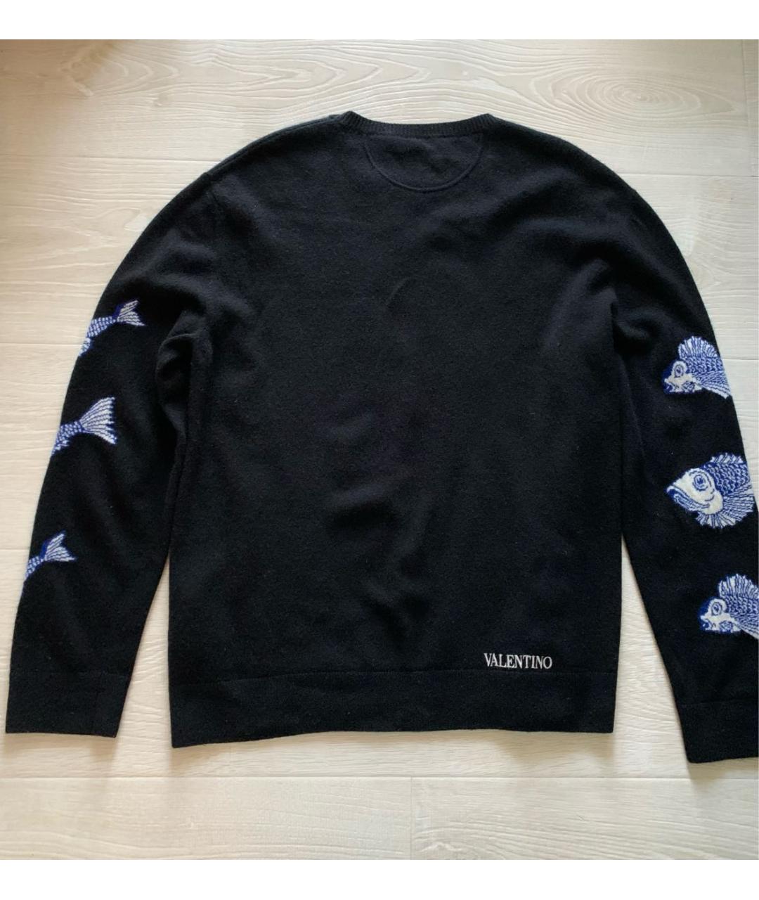 VALENTINO Черный шерстяной джемпер / свитер, фото 2