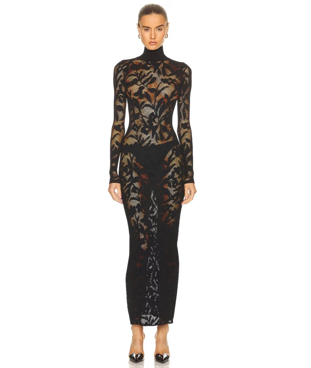 ALAIA Черное вискозное вечернее платье, фото 2