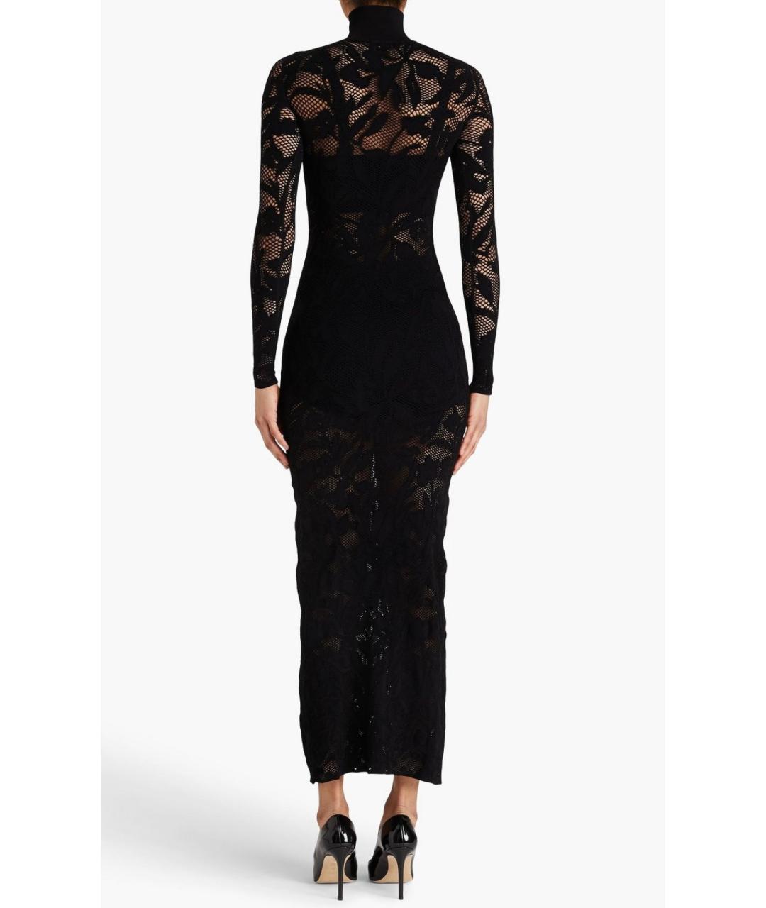 ALAIA Черное вискозное вечернее платье, фото 6