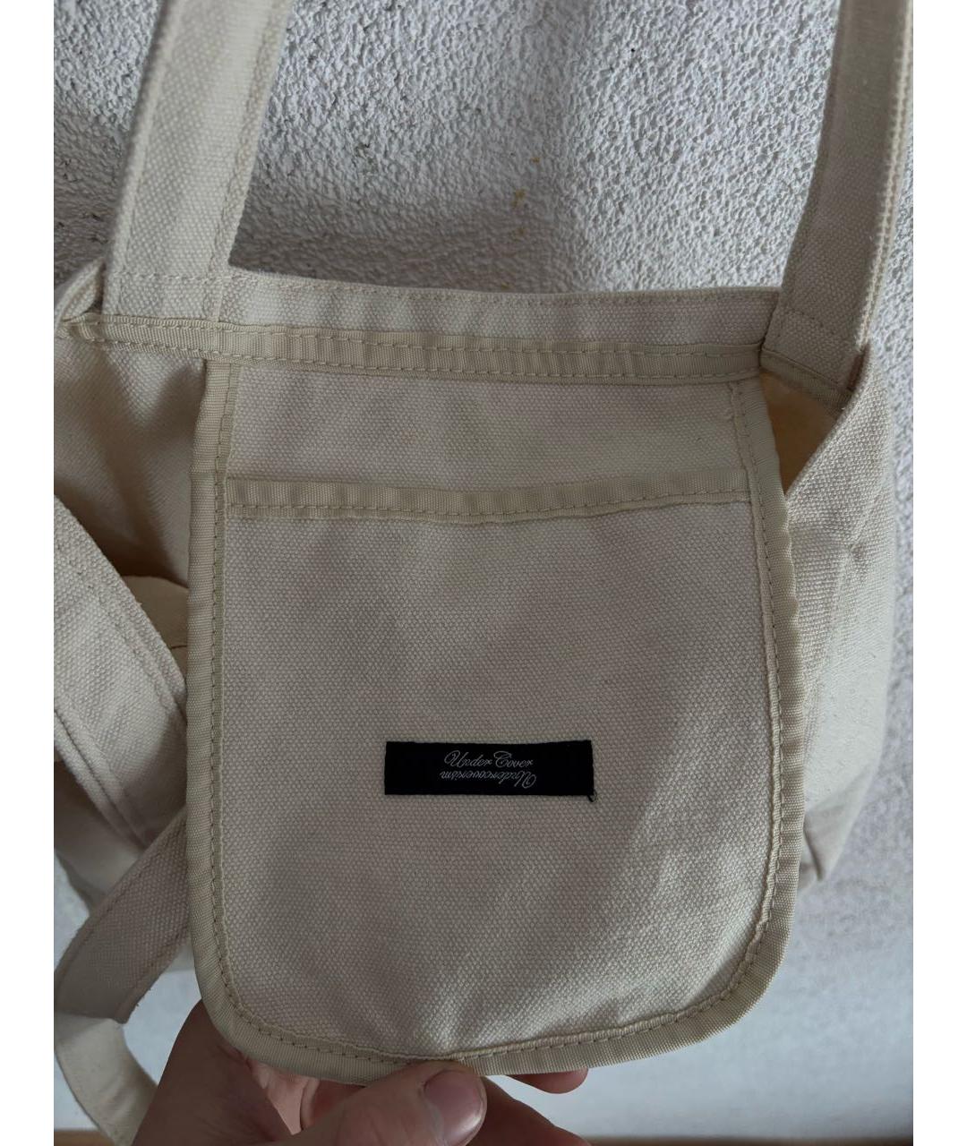 UNDERCOVER Бежевая хлопковая сумка тоут, фото 4